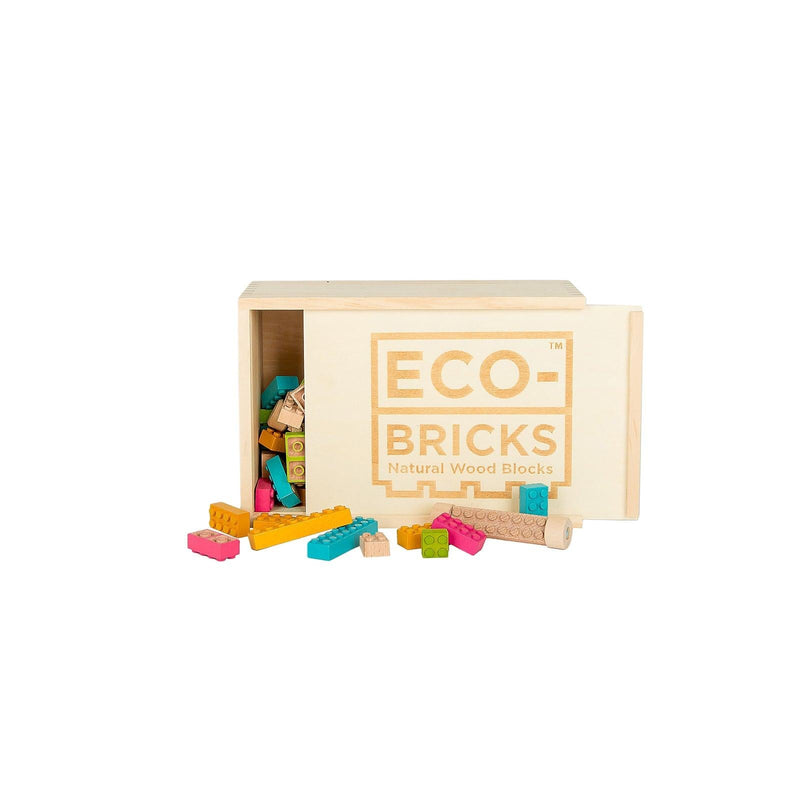 Once Kids Eco-Bricks™ Color 109-piece set is made from Non-Toxic Water-Base Color, a brilliant first step into healthier, greener, construction block fun building toy
