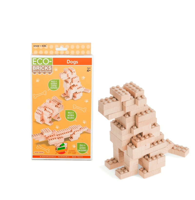 Wood Bricks 3 in 1 Builds - Dogs - Once Kids