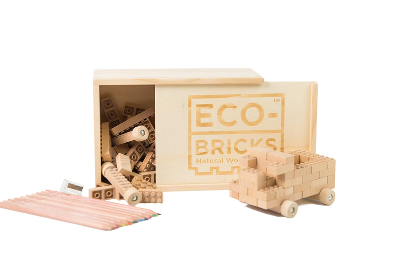 Wood Bricks 90pcs - Once Kids