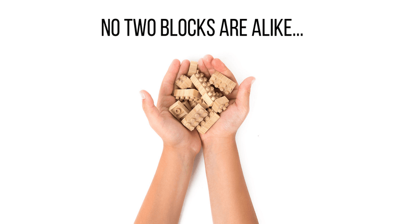 No Two Blocks Are Alike....And Our's Tell A Story! - Once Kids