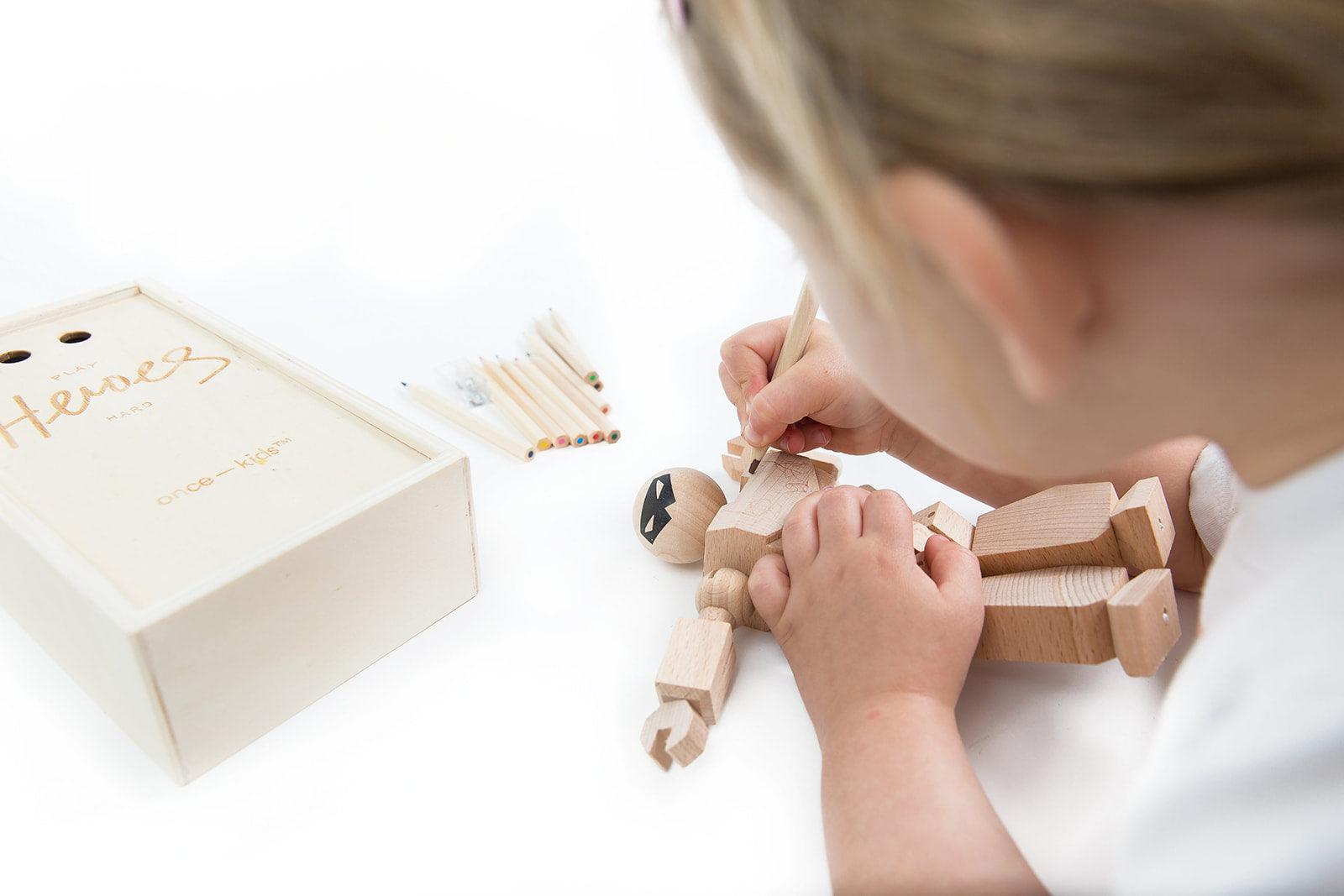 Once Kids Create Your Own Wooden Action Figure STEM Certified Fun