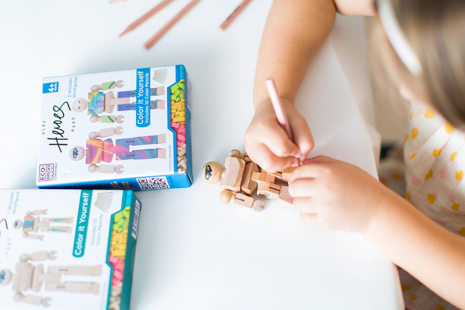 Once Kids Wooden Minifigure | Customizable Minifigure