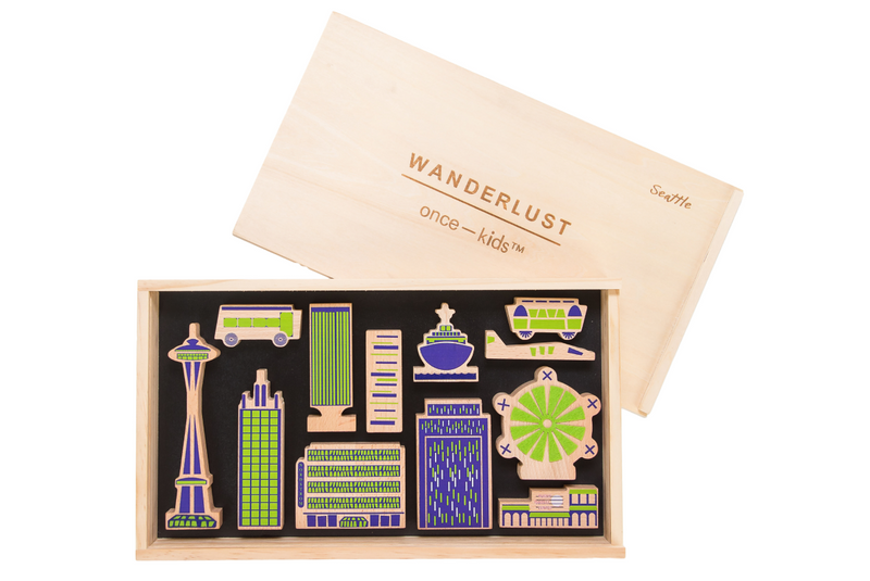 Wood and felt city themed blocks wanderlust once kids seattle city blocks toys collectible