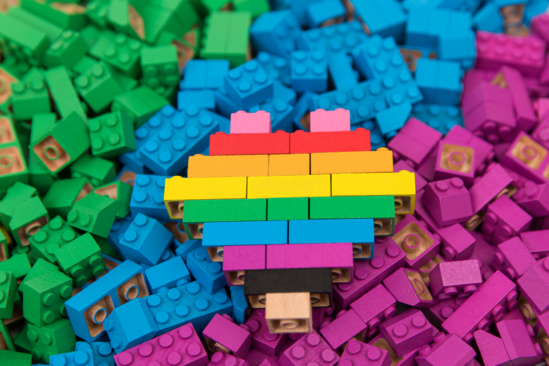Color wood bricks construction toys craft subscription