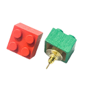 Wooden Brick 2x2 Stud Earrings School Theme - Once Kids