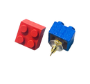 Wooden Brick 2x2 Stud Earrings School Theme - Once Kids