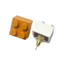Wooden Brick 2x2 Stud Earrings School Theme - Once Kids