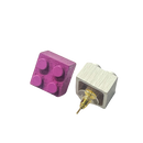 Wooden Brick 2x2 Stud Earrings School Theme - Once Kids