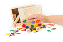 Eco-Bricks™ Bamboo 45-Piece set is a brilliant first step into healthier, greener, construction block fun. Eco-bricks™ Bamboo are natural and biodegradable bamboo construction blocks. Now Including Felt Stickers from 100% recycled water bottles. This allows more personalization to your builds!