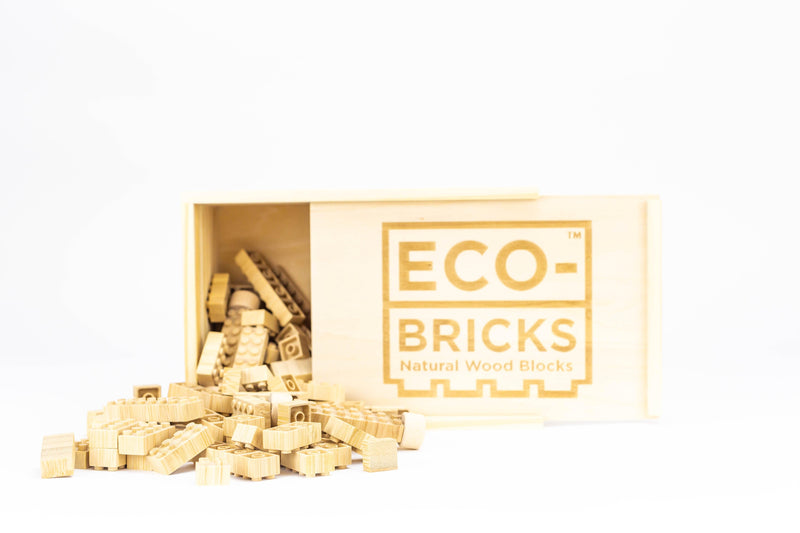 Eco-Bricks™ Bamboo 45-Piece set is a brilliant first step into healthier, greener, construction block fun. Eco-bricks™ Bamboo are natural and biodegradable bamboo construction blocks.