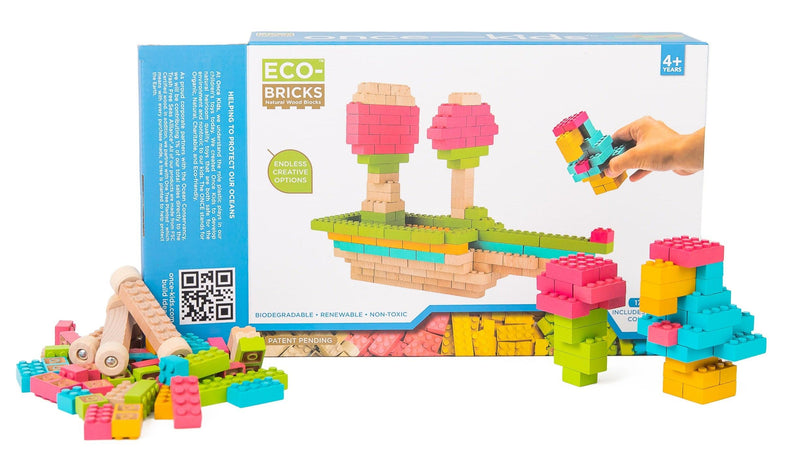 Eco Friendly Lego Plant Based Plastic Eco-Bricks Color Wood Bricks