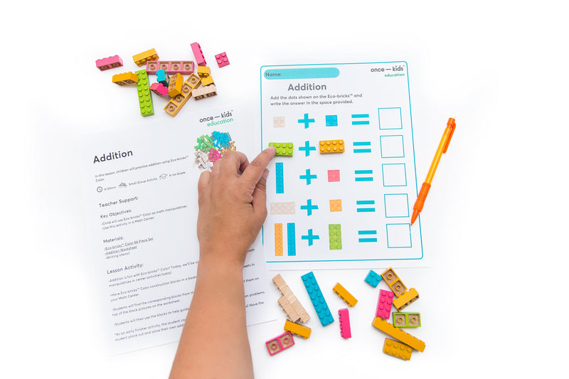 Eco-bricks™ Color Education Medium, 86-piece set, with lesson plans 