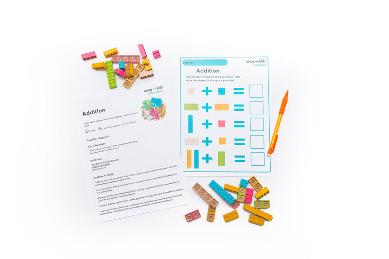 Eco-bricks™ Color Education Medium, 86-piece set, with lesson plans 