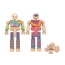 Once Kids Eco-bricks™ Minifigure Color your own wooden action figures compatible with building construction toys
