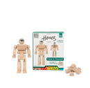Once Kids Eco-bricks™ Minifigure Color your own wooden action figures compatible with building construction toys