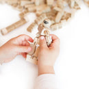 Once Kids Eco-bricks™ Minifigure Color your own wooden action figures compatible with building construction toys