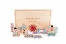 Wanderlust London Natural Wooden Block Play Set - Eco-Friendly City Blocks - Once Kids