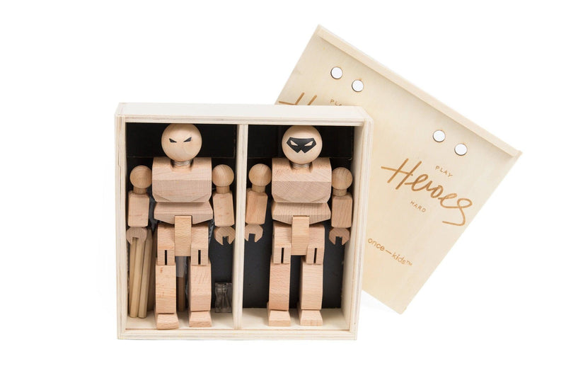 Make Your Own Wood Action Figure - 2 pack Color Kit - Once Kids