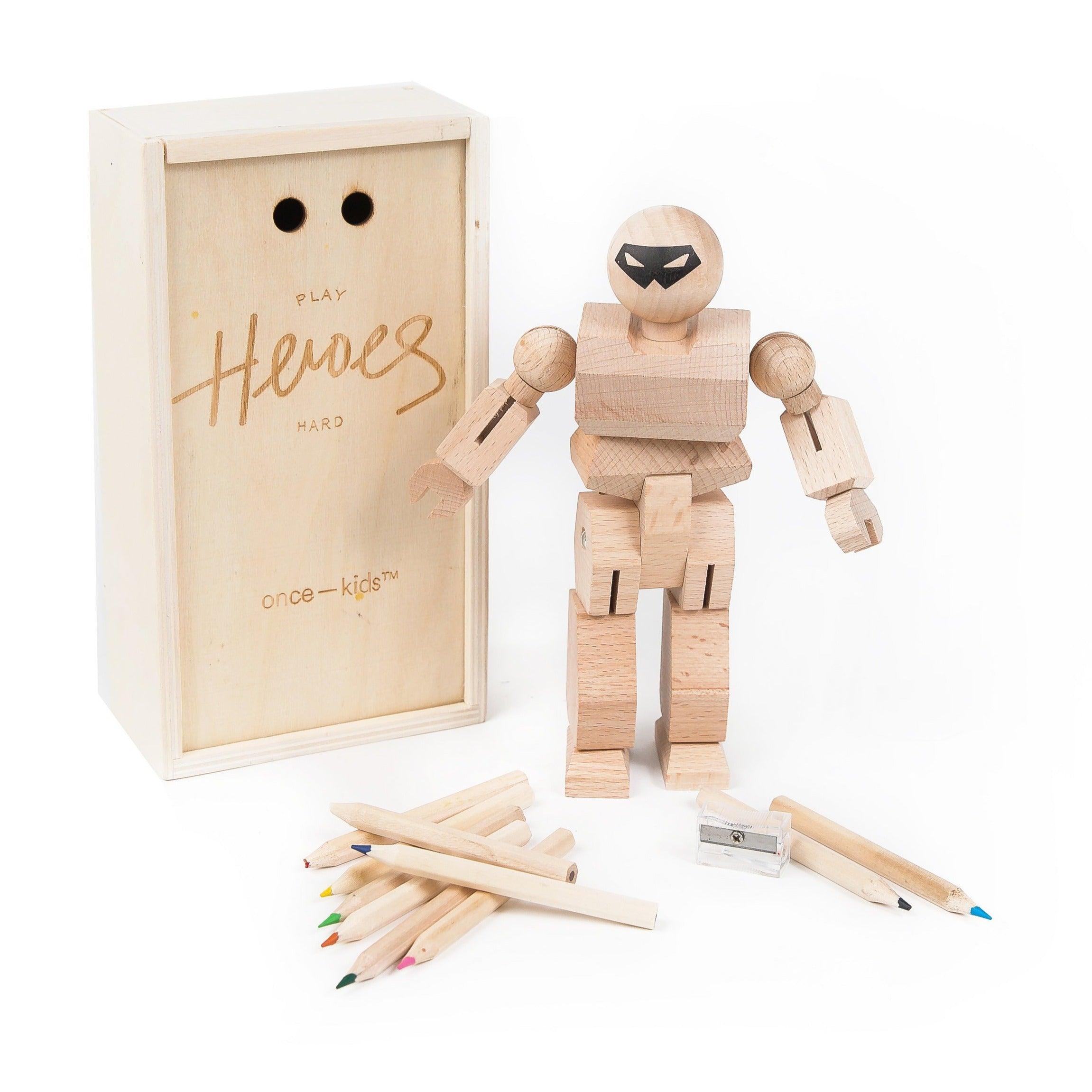 Once Kids Create Your Own Wood Action Figure Color Kit - Designer Toy