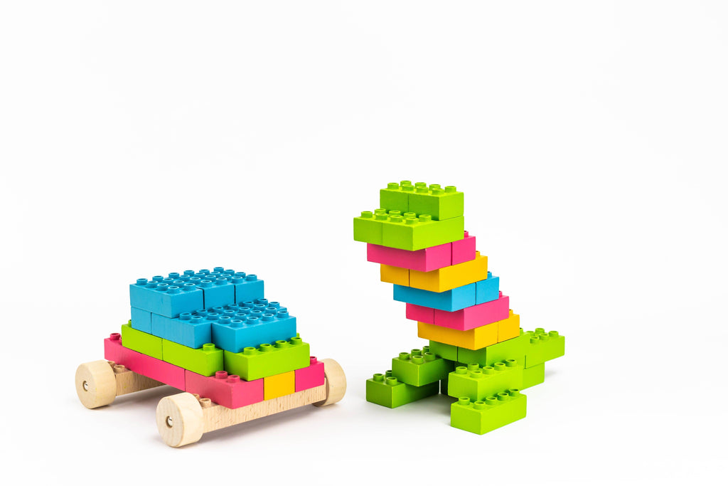 Eco-Bricks Plus+ Size Color Wood Bricks | Natural Toys