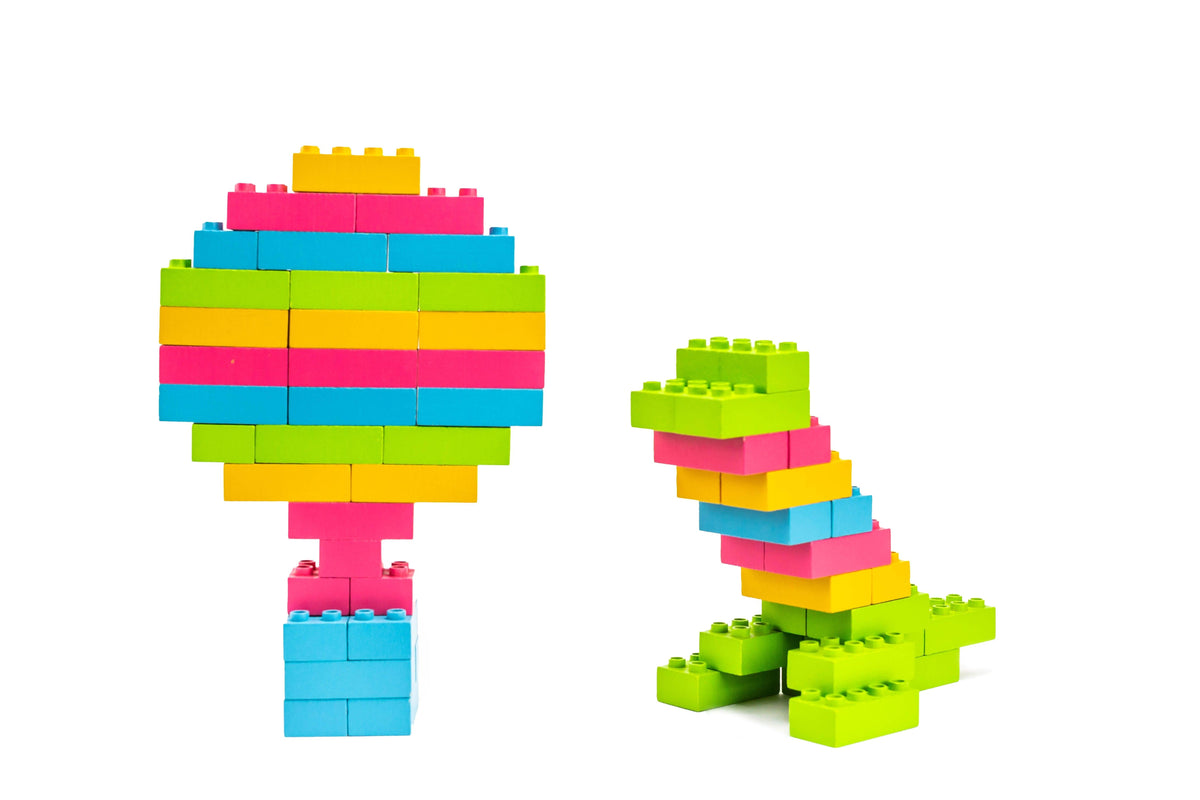 Eco-Bricks Plus+ Size Color Wood Bricks | Natural Toys