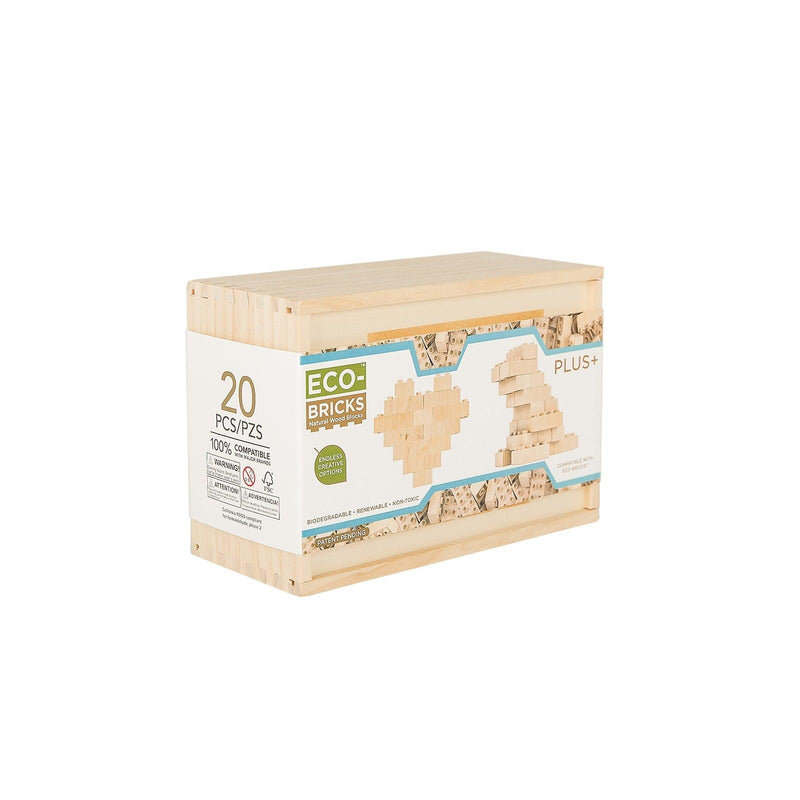 Plus+ Wood Bricks 20pcs - Once Kids