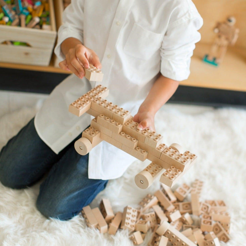 Plus+ Wood Bricks 42pcs - Once Kids