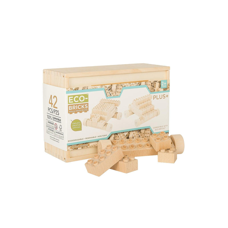 Plus+ Wood Bricks 42pcs - Once Kids