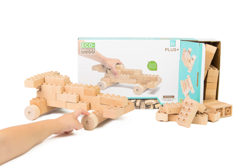 Plus+ Wood Bricks Education Large Set - Once Kids