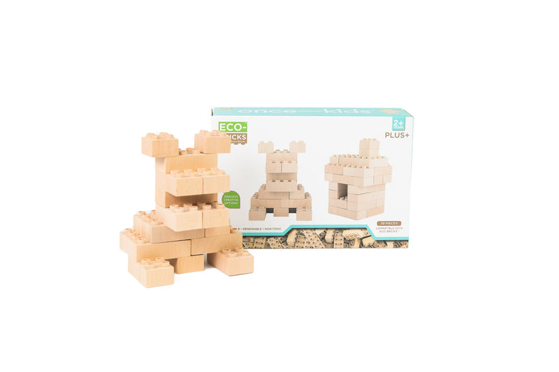 Plus+ Wood Bricks Education Medium Set - Once Kids