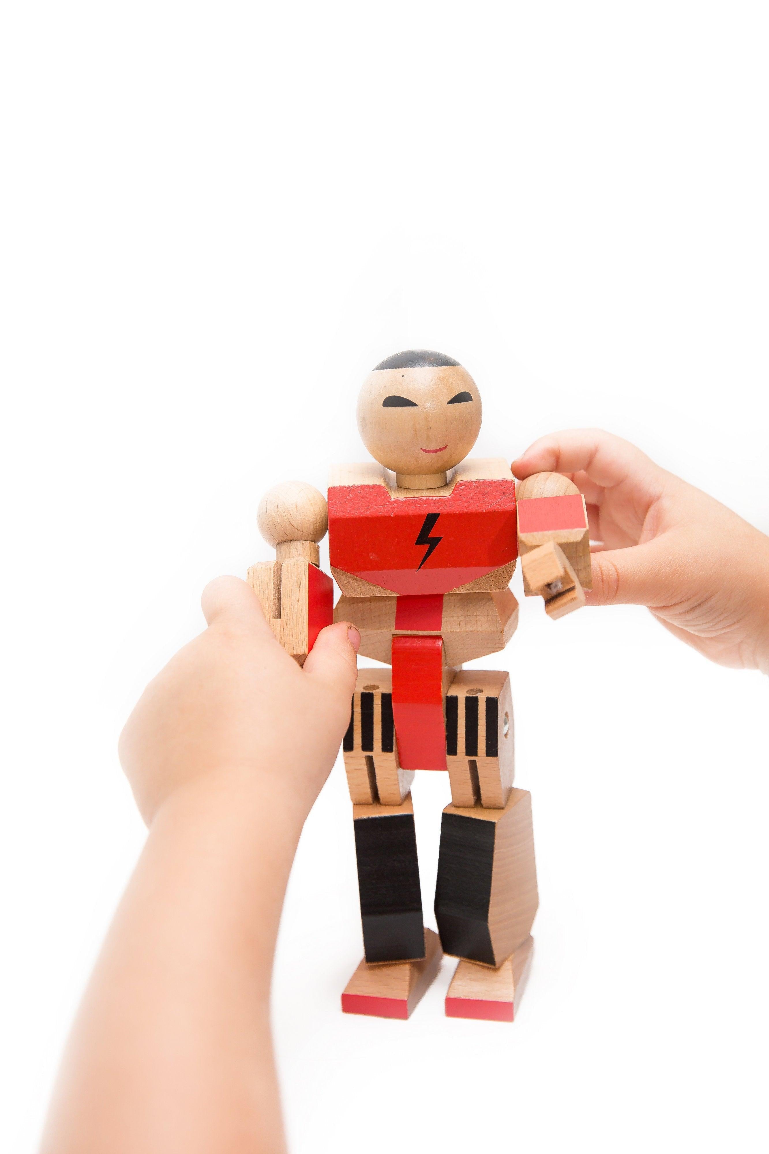 Wooden action hot sale figures