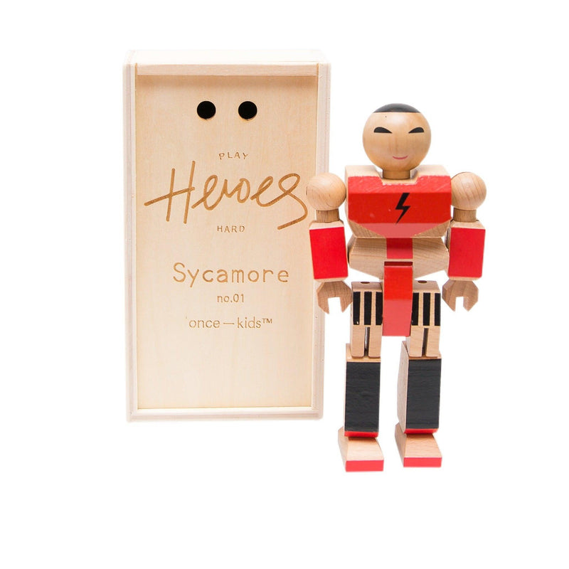 Wood Action Figure Playhard Heroes