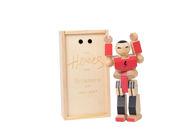 Wood Action Figure Playhard Heroes