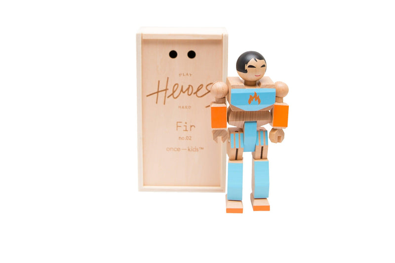 Wood Action Figure Playhard Heroes