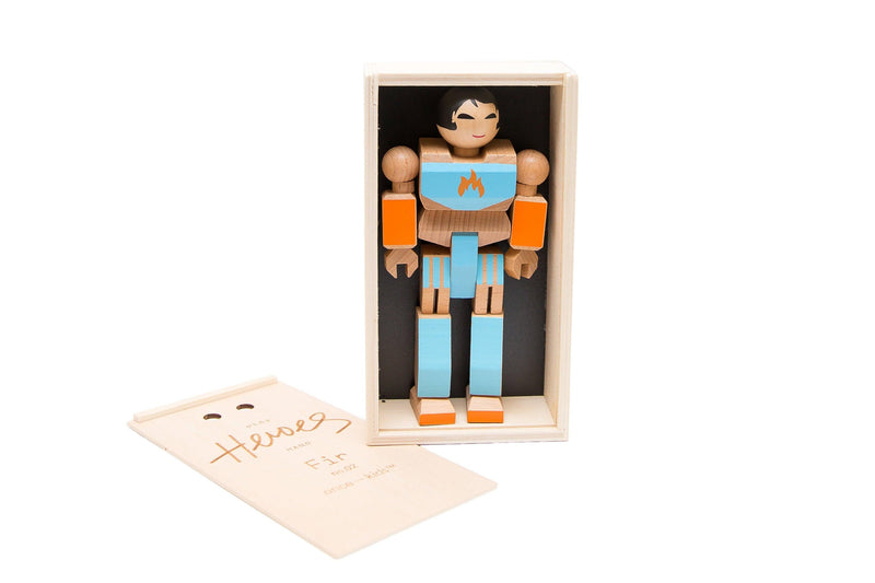 Wood Action Figure Playhard Heroes