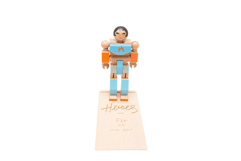 Wood Action Figure Playhard Heroes