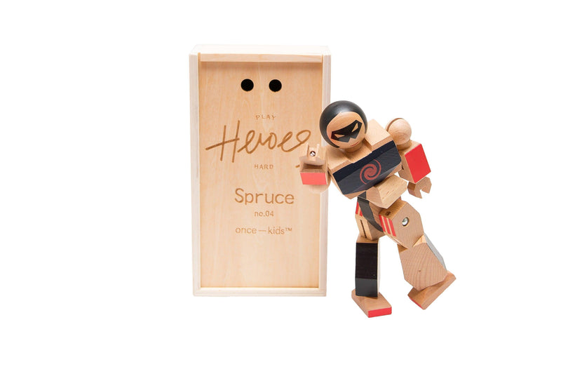 Wood Action Figure Playhard Heroes