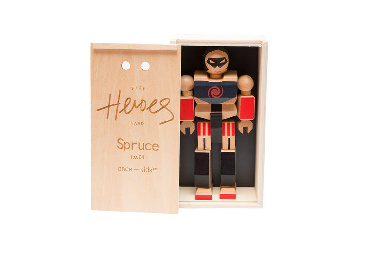 Wood Action Figure Playhard Heroes