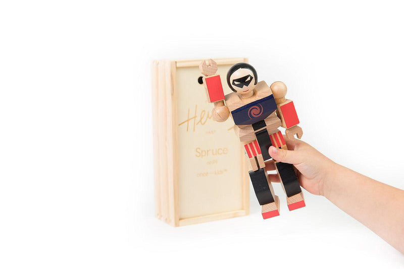 Wood Action Figure Playhard Heroes