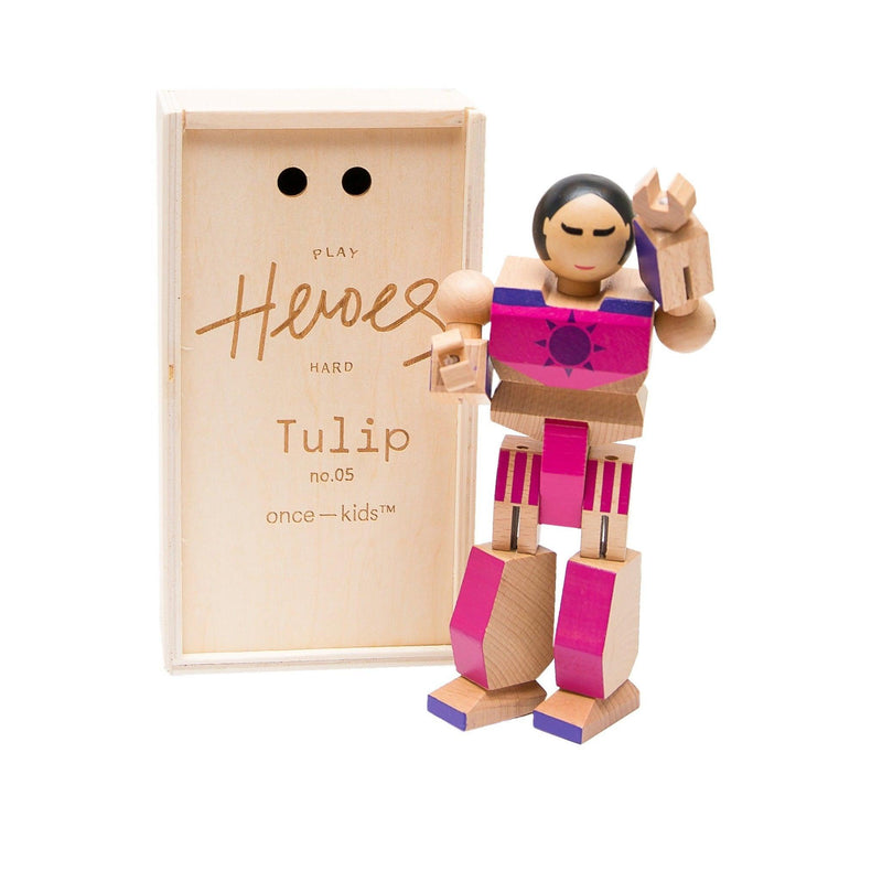 Wood Action Figure Playhard Heroes