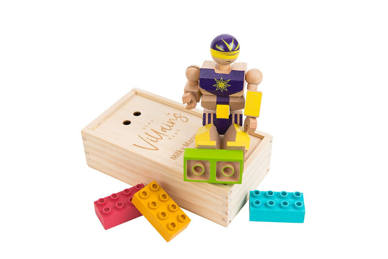 Wood Action Figure Playhard Villains