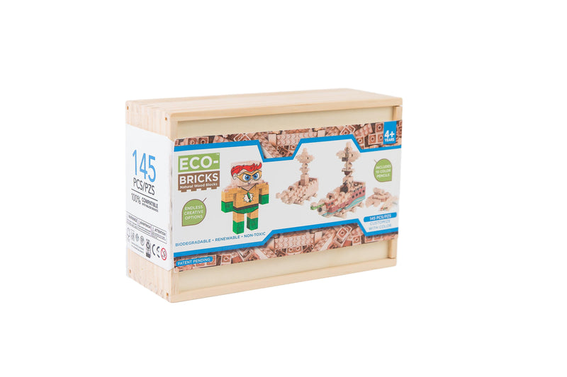 Wood Bricks 145pcs - Once Kids