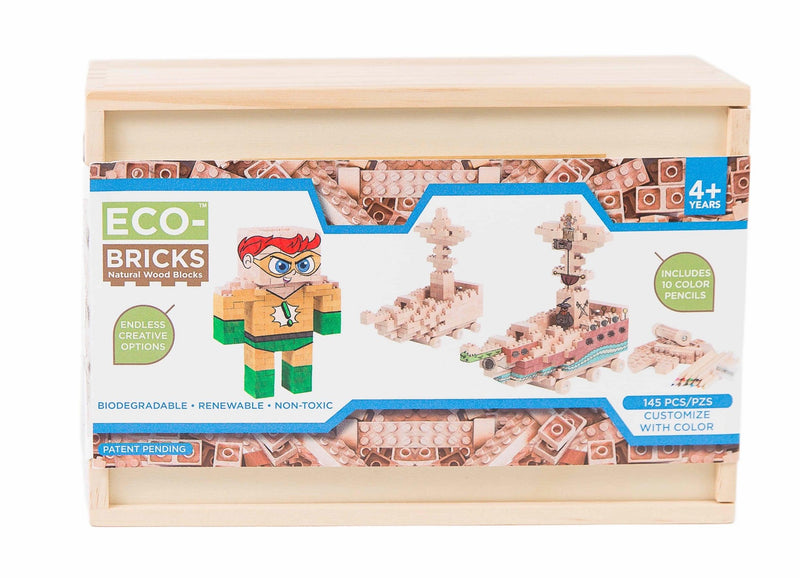 Wood Bricks 145pcs - Once Kids