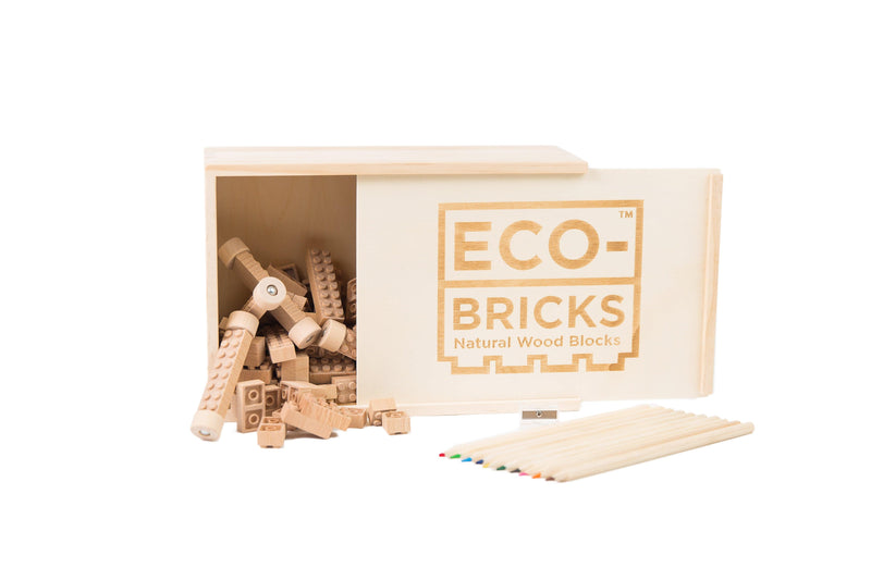 Wood Bricks 145pcs - Once Kids