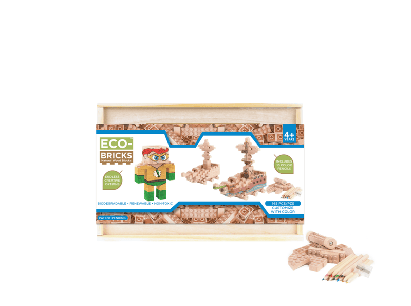 Wood Bricks 145pcs - Once Kids