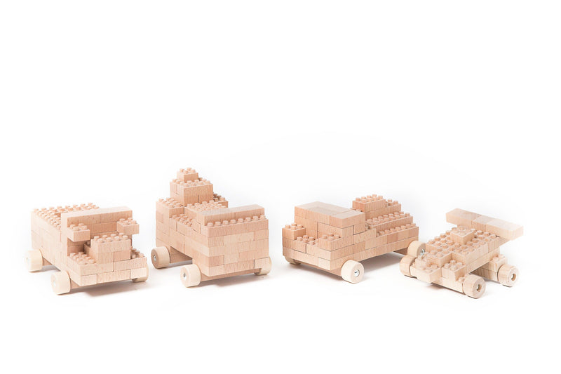 Wood Bricks 145pcs - Once Kids