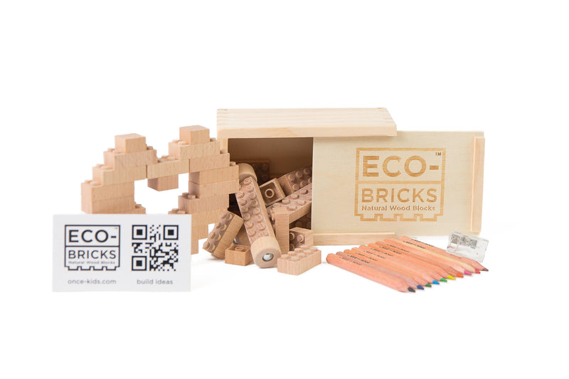 Wood Bricks 24pcs - Once Kids