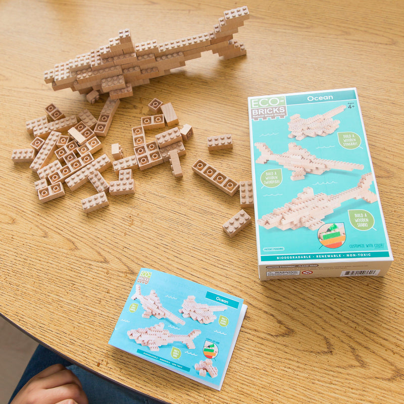 Wood Bricks 3 in 1 Builds - Ocean - Once Kids
