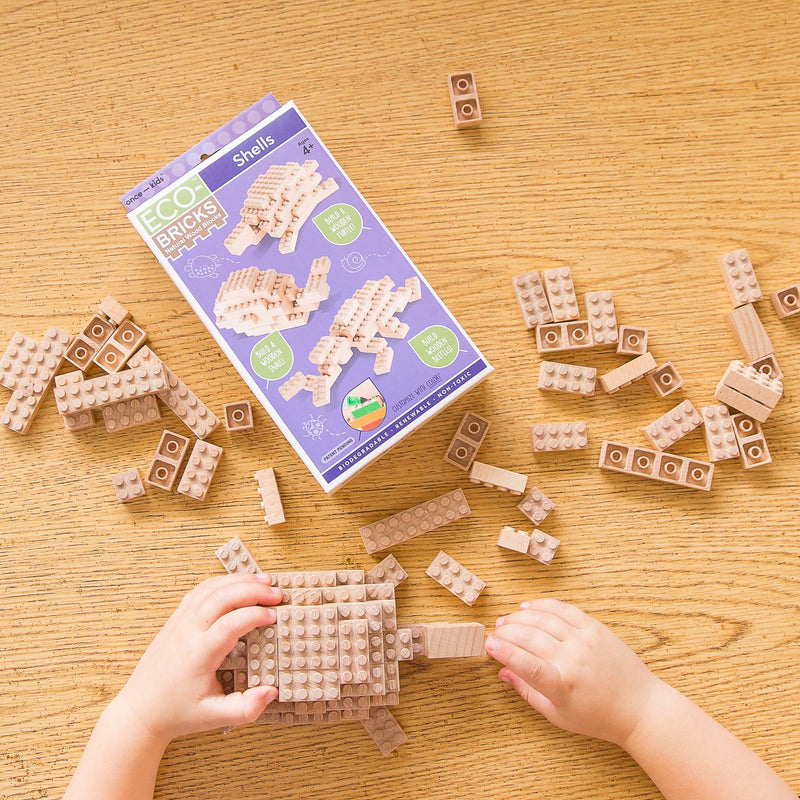 Wood Bricks 3 in 1 Builds - Shells - Once Kids