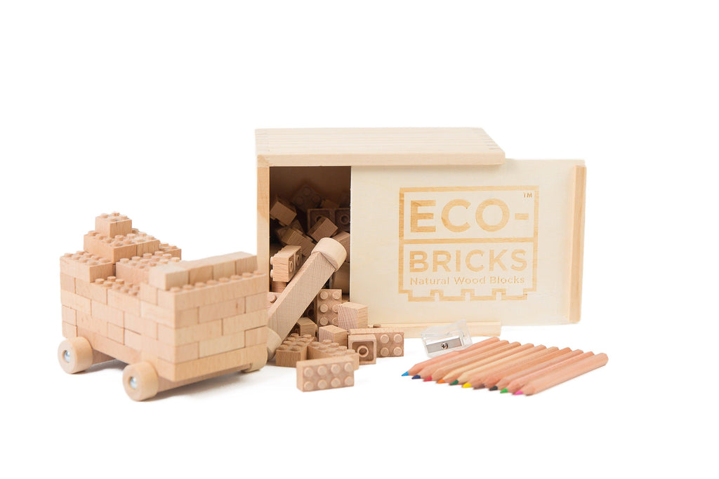 Bamboo Bricks Green Construction Toys 45 Piece